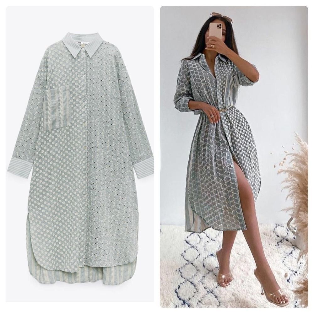 ZARA
Embroidered shirt dress New - Picture 2 of 11